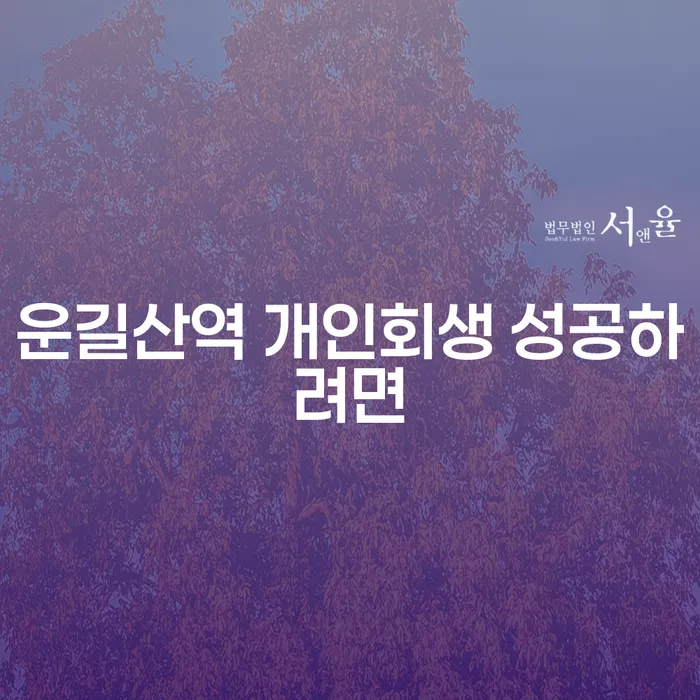 운길산역 개인회생 성공하려면
