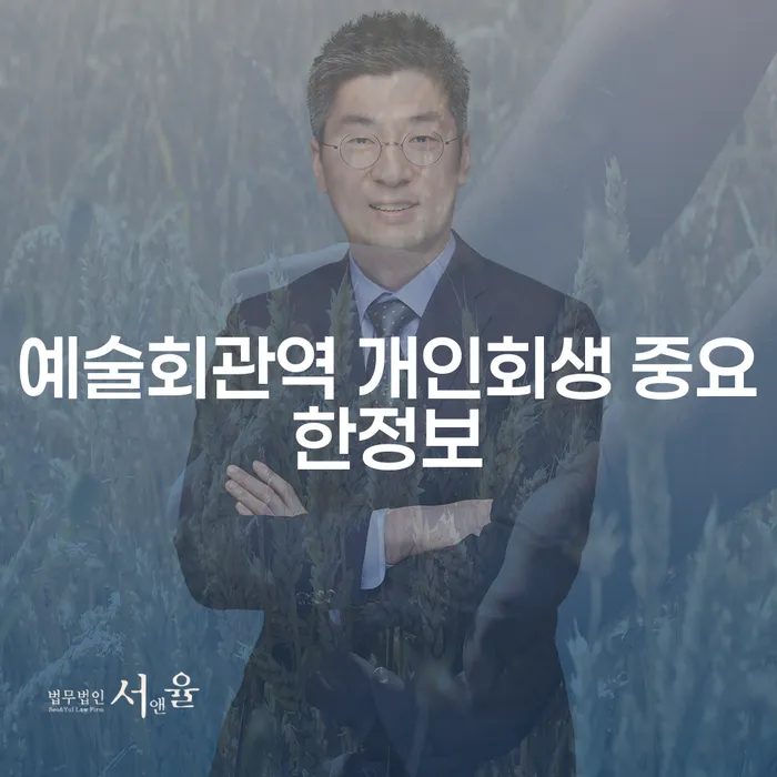 예술회관역 개인회생 중요한정보