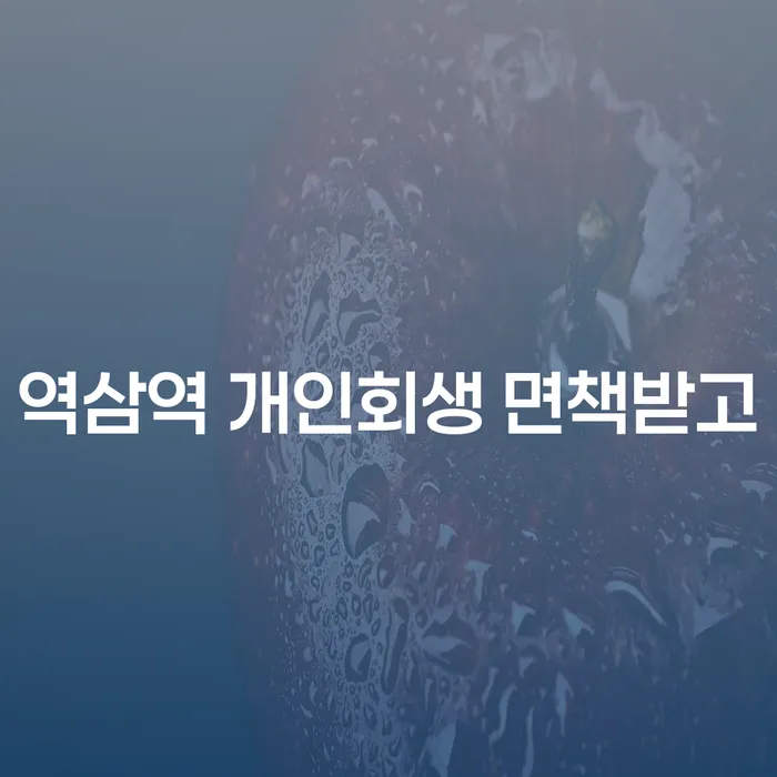역삼역 개인회생 면책받고