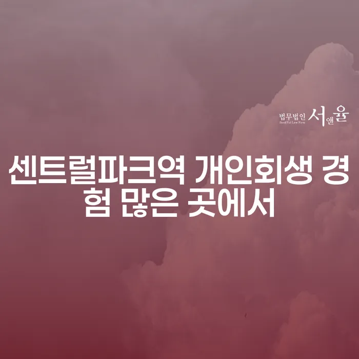 센트럴파크역 개인회생 경험 많은 곳에서