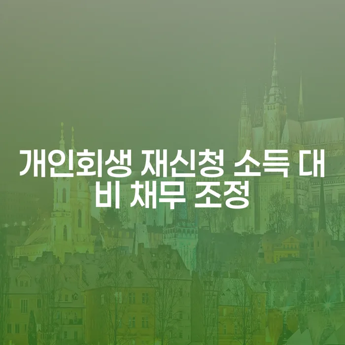 개인회생 재신청 시 소득 대비 채무 조정이 필요한 이유는 무엇일까?